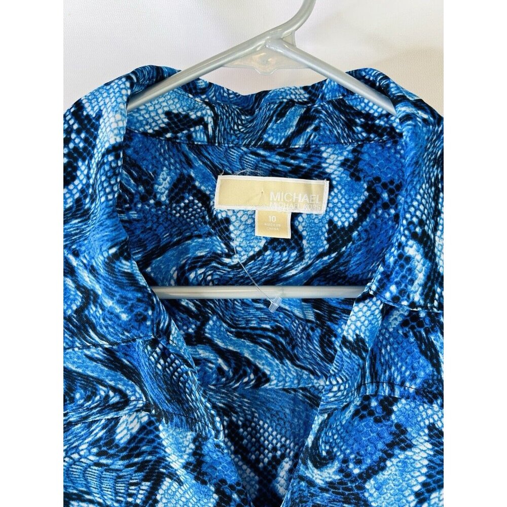 Michael Kors Snake Python Print Collared Faux Wra… - image 2